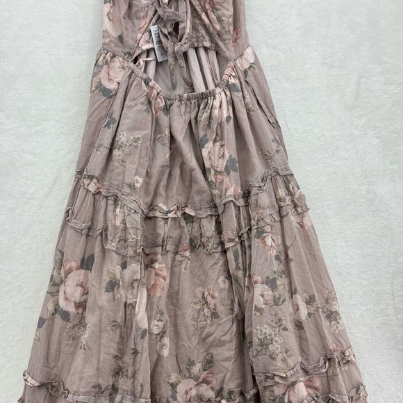 Torrid Festi Floral Halter Maxi Dress Ruffles Size 2 (18-20) Cottagecore Easter - Picture 9 of 9